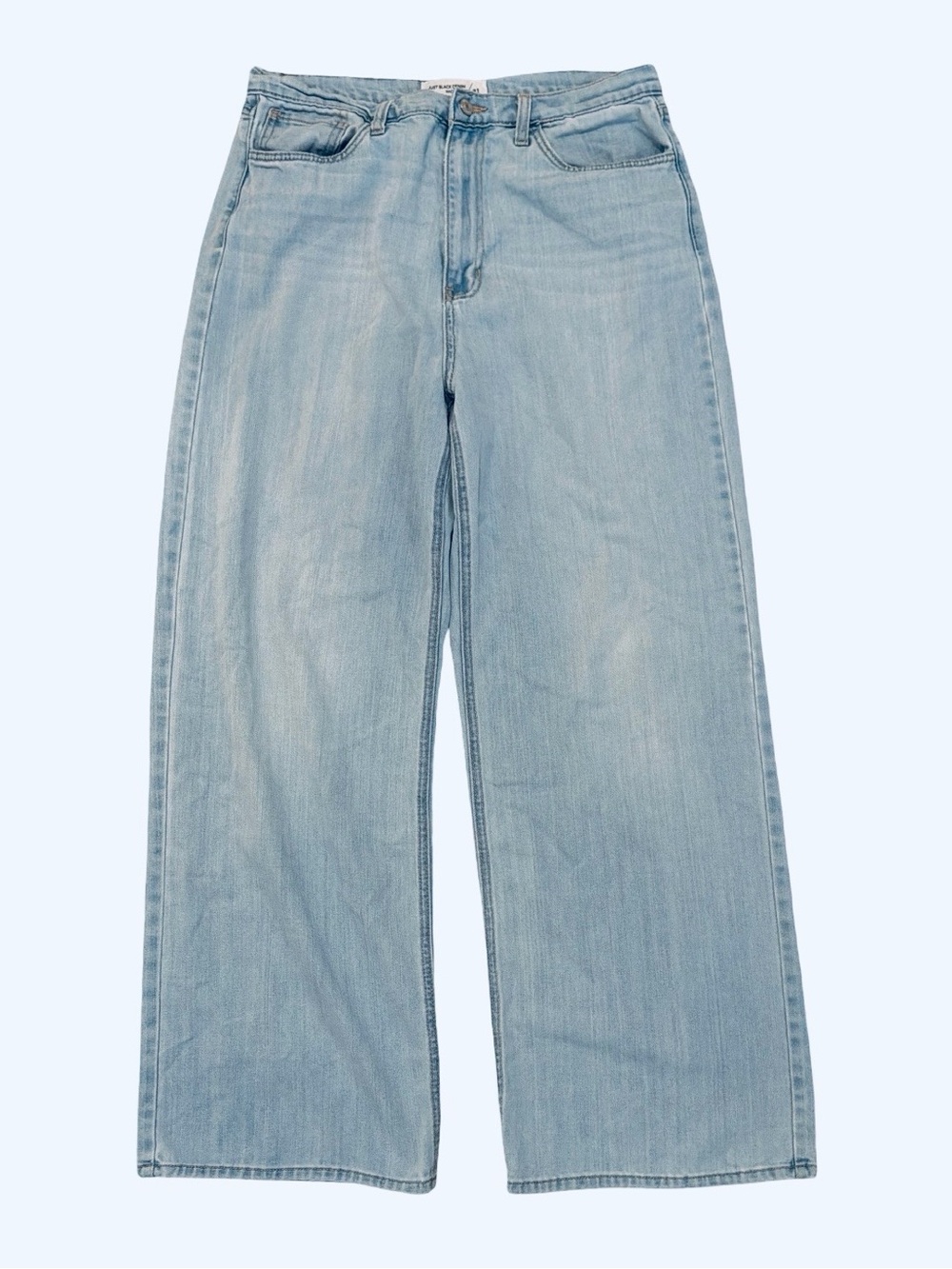 Just black denim size 31 wide leg jeans light wash